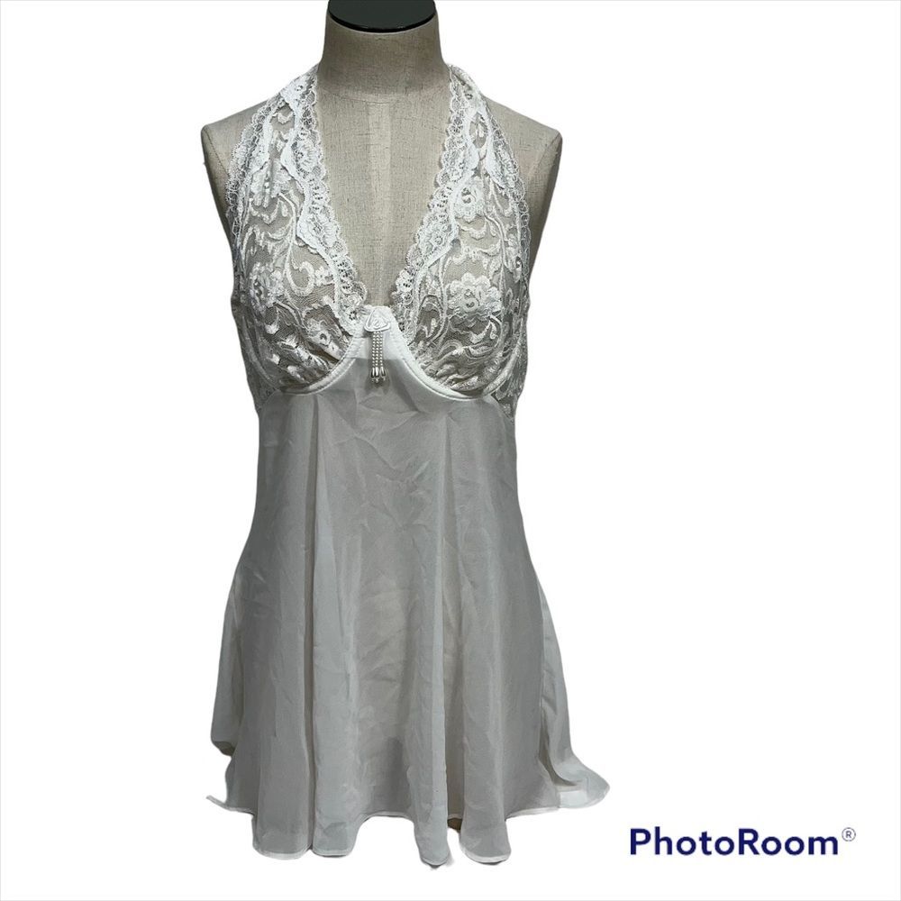 anime lingerie sexy White Lace Lingerie Dress main image 1